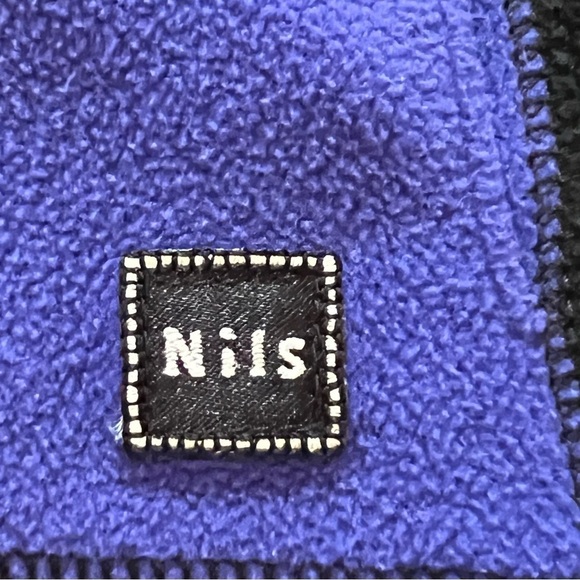 Nils Full Zip Fleece Jacket Purple Black M mock neck ski snowboard base layering - Picture 11 of 11